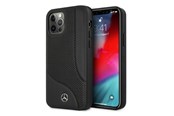 Handys - Cover & Cases - Mercedes Leather Perforated Area Case for iPhone 12 Pro Max - Black - 3666339013196
