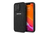 Handys - Cover & Cases - Mercedes AMG Leather Curved Lines Case for iPhone 13 Pro / iPhone 13 - Black - 3666339018993