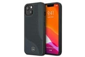 Handys - Cover & Cases - Mercedes Leather Perforated Area Case for iPhone 13 mini - Navy Blue - 3666339020859