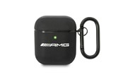 Handys - Cover & Cases - Mercedes AMG Leather Big Logo AirPods Case - Black - 3666339069261