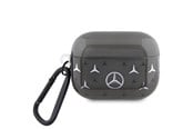 Handys - Cover & Cases - Mercedes Large Star Pattern Case for AirPods Pro 2 (2022/2023) - Black - 3666339113049