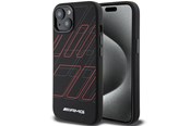 Handys - Cover & Cases - Mercedes AMG Silicone Large Rhombuses Pattern MagSafe Case for iPhone 15 Plus / 14 Plus - Black - 3666339141172