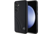 Handys - Cover & Cases - Mercedes Leather Curved Stitches Case for Samsung Galaxy S24 - Black - 3666339240974