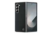 Handys - Cover & Cases - Mercedes Leather Wood Imitation MagSafe Case for Samsung Galaxy Z Fold 6 - Black - 3666339323097