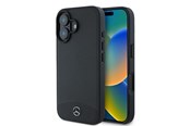 Handys - Cover & Cases - Mercedes Textured And Plain Leather MagSafe Case for iPhone 16 - Black - 3666339312503