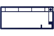 Tastaturen - HyperX Alloy Rise 75 (75%) - Top Plate - Navy Blue - Gaming Tastatur (TKL) - 75% - Blau - 85U15AA