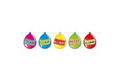 Spielzeug - Folat BV Bunting Balloons Happy Birthday 10mtr. - 65500