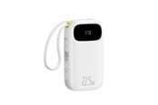 Powerbank (Akku) - Baseus EnerFill FC31 10000mAh 22.5W Power Bank with Digital Display with 2 Built-in Cables - White Powerbank (Akku) - Weiß - 10000 mAh - P10082106213-00