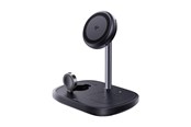 Handys - Adapter und Ladegeräte - Baseus EnerFill FS41 3-in-1 Cooling Wireless Charger with EU Plug 45W and USB-C to USB-C Cable - Black - P10281904123-01