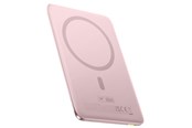 Powerbank (Akku) - Baseus PicoGo AM41 5000mAh 20W Ultra-Slim Power Bank MagSafe Compatible with Simple USB-C 60W 30cm Cable - Pink - 5000 mAh - P1007680C453-00