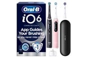 Elektrische Zahnbürsten - Oral-B Elektrische Zahnbürste iO6 BlackLava/PinkSand Sens Duo + 1 Extra Refill - 8006530067508