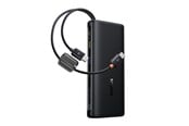 Powerbank (Akku) - Baseus EnerFill FC41 20000mAh 100W Power Bank with Digital Display and Built-in Dual USB-C Cable - Black - 20000 mAh - E0028N03