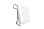 Powerbank (Akku) - Puro Power Link 10 Plus 10000 mAh powerbank with built-in USB-C cable – white - 10000 mAh - PUFCBB100C2USBCWHI