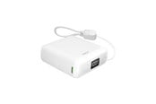 Powerbank (Akku) - Puro 10000mAh 20W USB-C USB-A power bank with display and built-in USB-C cable - white - 10000 mAh - PUFCBB100P12WHI