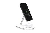 Handys - Adapter und Ladegeräte - Puro 2in1 Charger Mag Station Wireless Charging Station for Phone and Headphones - White - PUFCCSQIMAG5WHI