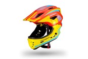 Fahrrad-Zubehör - Rockbros TT-32SOYB-M children's bicycle helmet with detachable chinbar size M - yellow-orange - TT-32SOYB-M