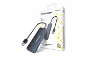 USB-Hubs - Wozinsky USB-A Hub WHS080YSS 4 x USB-A 3.0 with individual switches aluminum with 30 cm cable - gray USB-Hubs - 5907769366451
