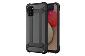 Handys - Cover & Cases - Hurtel Hybrid Armor Case Tough Rugged Cover for Samsung Galaxy A03s Black - 5907769338519