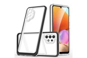 Handys - Cover & Cases - Hurtel Clear 3in1 Case for Samsung Galaxy A72 4G Frame Gel Cover Black - 5907769338984