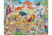 Puzzle - Larsen Puzzles Puzzle Australian animals - 60 pieces Maxi (36.5x28.5cm) Boden - FH45