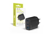Handys - Adapter und Ladegeräte - Mobile Origin GaN 40W Wall Charger MO13 - black - 1 USB-A + 2 USB-C - FRL-GAN40W-MO13-BLK