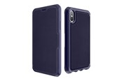 Handys - Cover & Cases - ITSKINS HYBRID FOLIO cover for iPhone XS / X®. Navy blue with recycled leather - APHX-HYBRF-NBRL