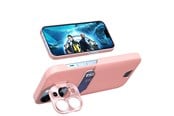 Handys - Cover & Cases - Hurtel Leather Stand Case for Samsung Galaxy S23 Card Wallet Cover with Stand Pink - 9145576274903
