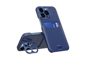 Handys - Cover & Cases - Hurtel Leather Stand Case for Samsung Galaxy S23 Cover Card Wallet with Stand Blue - 5907769353482