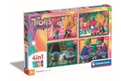 Puzzle - Clementoni Puzzle Trolls 4in1 Boden - 21527