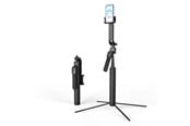 Handys - Anderes Zubehör - Wozinsky WST-360YS Selfie Stick with Tripod Function with 360° AI Auto Face Tracking Gesture Control - Black - 5907769372582
