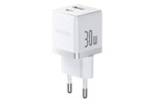 Handys - Adapter und Ladegeräte - Baseus Palm 30W USB-C USB-A Wall Charger - White - P1011160A213-00