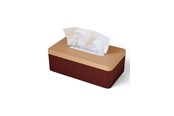 Einrichtung - Simiu TISSIVA - Paper Dispenser - Square - Bordeaux Red/Beige - 25 x 14cm - 5714255011715