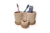 Einrichtung - Simiu SNOOVA - Toothbrush Holder With Storage - Marble/Beige - 5714255012040