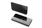 Handys - Cover & Cases - Hurtel Clear View Case Flip Cover for Samsung Galaxy S22 + (S22 Plus) Black - 5907769337826