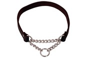 Hunde - Dogman Lederhalsband für Hunde mit Korrekturkette 18mmx50cm - 161450