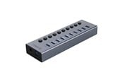 USB-Hubs - ORICO BT2U3-10AB Hub 10x USB-A 3.0 with switches - gray USB-Hubs - USB 3.0 - 10 - Grau - BT2U3-10AB-EU-GY-BP