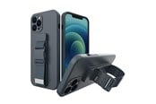 Handys - Cover & Cases - Hurtel Rope Case Silicone Cover with Lanyard Purse Lanyard Strap for Xiaomi Redmi Note 11 Pro Navy Blue - 5907769340444