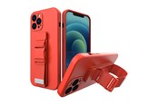Handys - Cover & Cases - Hurtel Rope Case Silicone Lanyard Cover Purse Lanyard Strap For Xiaomi Poco M4 Pro 5G Red - 5907769340499