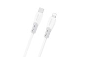 USB Kabel - Dudao L25SX 30W USB-C - Lightning Cable with Soft Silicone Braid 1m - White - 6976625336333