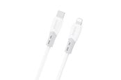 USB Kabel - Dudao L25SX 30W USB-C - Lightning Cable with Soft Silicone Braid 2m - White - 6976625336388
