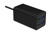 Handys - Adapter und Ladegeräte - Gembird power adapter - 2 x 9 pin USB Type A 2 x USB-C - 65 Watt - TA-UC-2A2C-PD65-01-BK