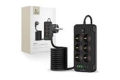 Handys - Adapter und Ladegeräte - Tech-Protect Power Strip PC6X6 6 Sockets 240V + 3xUSB-A + 3xUSB-C 200cm - Black - 5906302310586