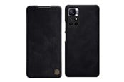 Handys - Cover & Cases - Nillkin Qin Flip Case for Xiaomi Redmi Note 11T 5G / 11S 5G / 11 5G (China) / Poco M4 Pro 5G - Black - 6902048234932