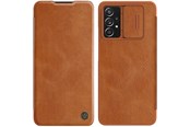 Handys - Cover & Cases - Nillkin Qin Leather Holster Case Samsung Galaxy A73 Brown - 6902048237681