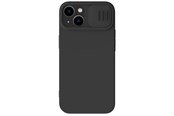 Handys - Cover & Cases - Nillkin CamShield Silky Silicone Case iPhone 14 Plus Case with Camera Cover Black - 6902048249295