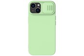 Handys - Cover & Cases - Nillkin CamShield Silky Silicone Case iPhone 14 Plus Case with Camera Cover Green - 6902048249318