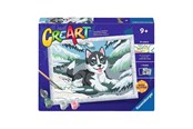Kreativ-Spiele - Ravensburger CreArt Paint by Numbers - Naughty Husky - 12023261 2