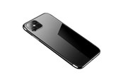 Handys - Cover & Cases - Hurtel Clear Color Case TPU Gel Cover with a Metallic Frame for Samsung Galaxy A13 5G Black - 5907769348174