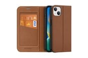 Handys - Cover & Cases - Dux Ducis Skin X2 Case for iPhone 14 Plus Magnetic Flip Cover Brown - 6934913034521