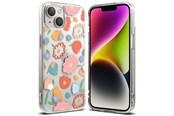Handys - Cover & Cases - Ringke Fusion Design Armored Case Cover with Gel Frame iPhone 14 Plus Transparent (Floral) (FD637E31) - 8809881265544